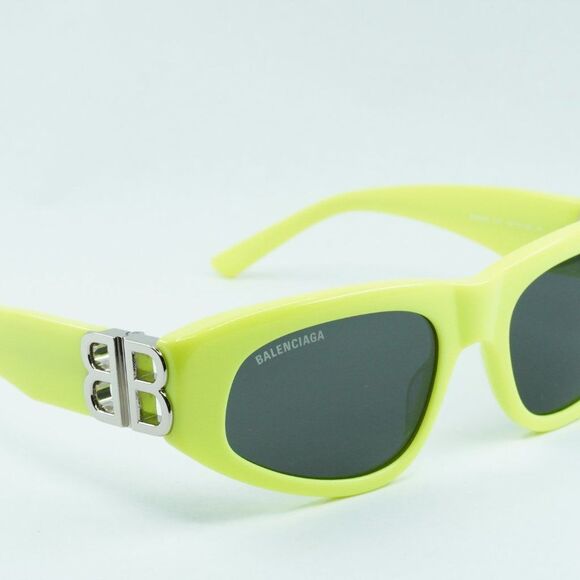 ? NEW BALENCIAGA DYNASTY BB0095S 007 YELLOW SILVER GREY SUNGLASSES main image 7